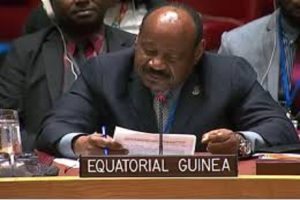 Anatolio Ndong Mb, representante de Guinea Ecuatorial ante Consejo Seguridad ONU (Foto Archivo)