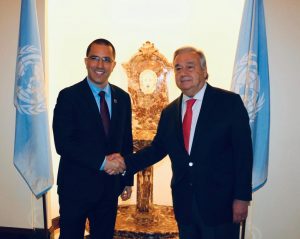 Reunión entre el Canciller Jorge Arreaza y el secretario general de la ONU, António Guterres
