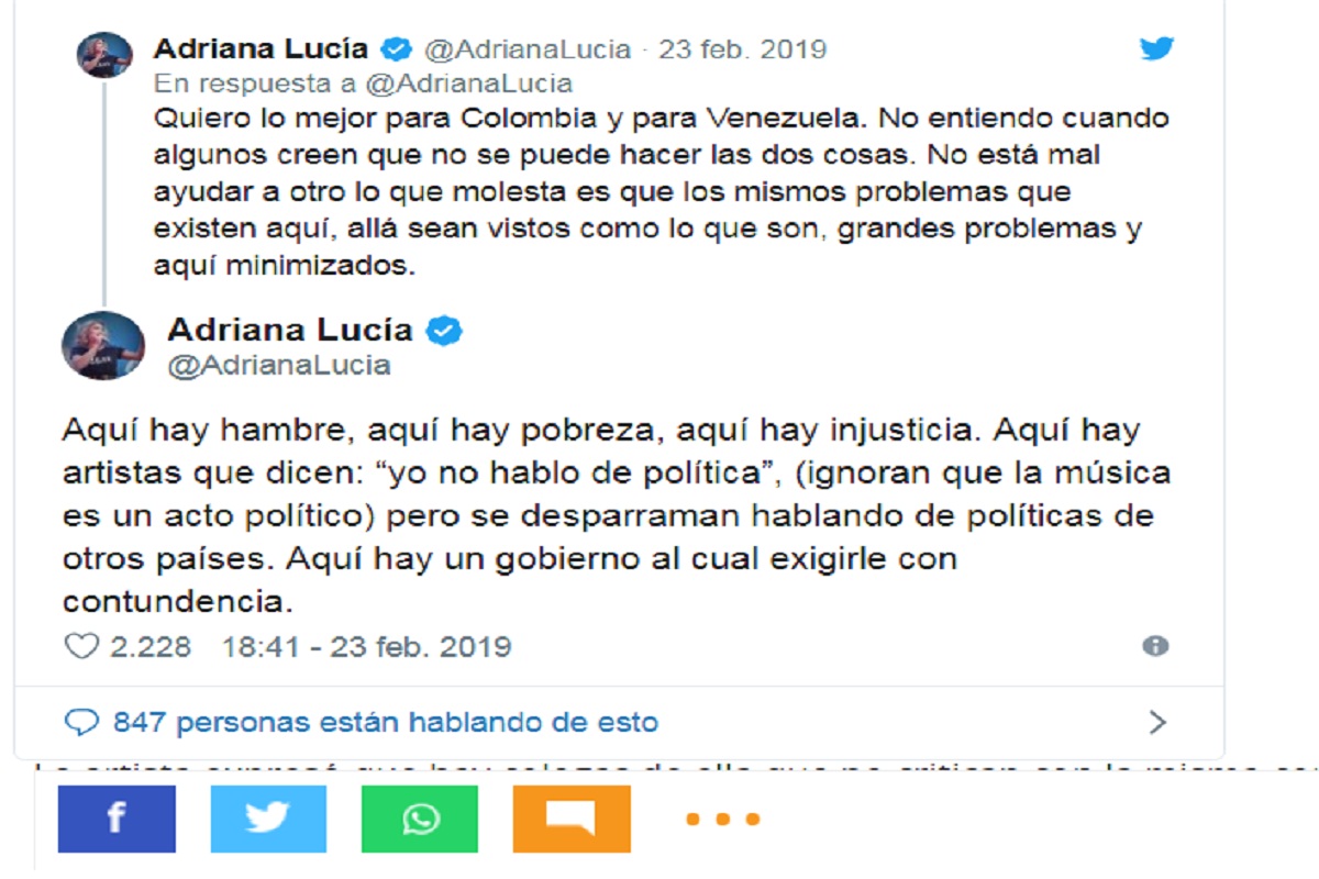 Artistas colombianos cuestionan que Duque organice conciertos humanitarios para el extranjero y no se preocupe por los que pasan hambre en Colombia