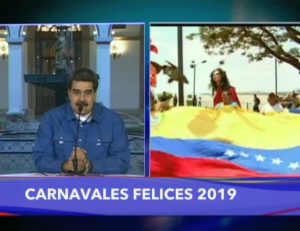 Presidente Maduro anuncia arranque de los Carnavales Felices 2019 (Fotograma VTV)