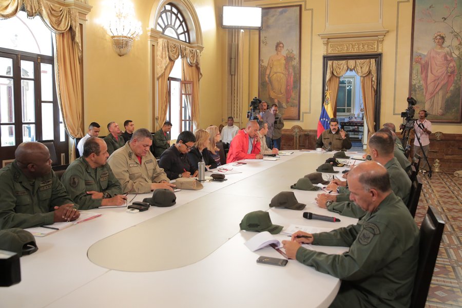 Presidente Nicolás Maduro en Videoconferencia Nacional para los ejercicios cívico-militares Ana Karina Rote 2019 de este fin de semana (Foto Prensa Presidencial)