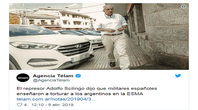 Represor argentino confiesa que Rey de España envió a su país a militares para enseñar a torturar (Foto Telam)