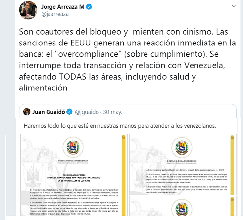 Canciller Arreaza denuncia a diputados de AN como coautores del bloqueo que amenaza vida de pacientes graves