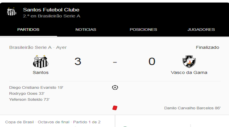 Yeferson Soteldo marcó en goleada del Santos de Brasil (Foto agencias)