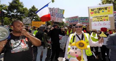 Chalecos Amarillos se movilizan en Francia por trigésimo cuarto sábado consecutivo