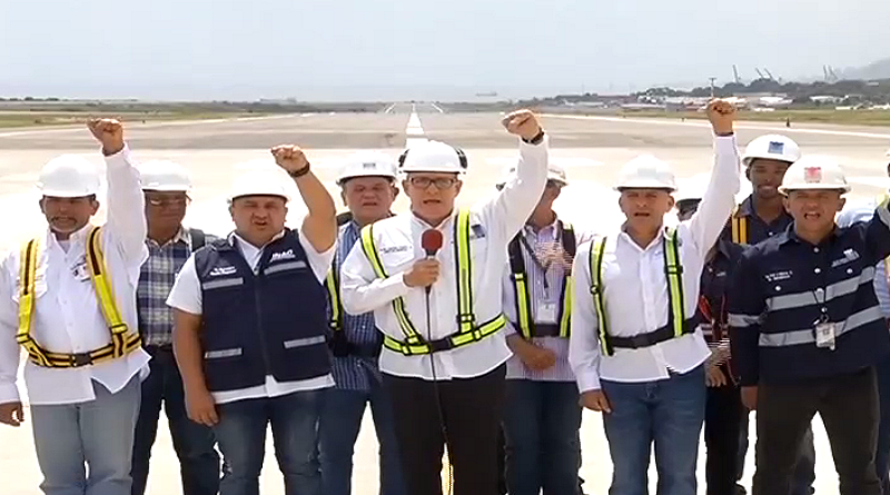 Aeropuerto de Maiquetía rehabilita pista para aviones de cuerpo ancho y estrena equipos de última generación (Fotograma VTV)