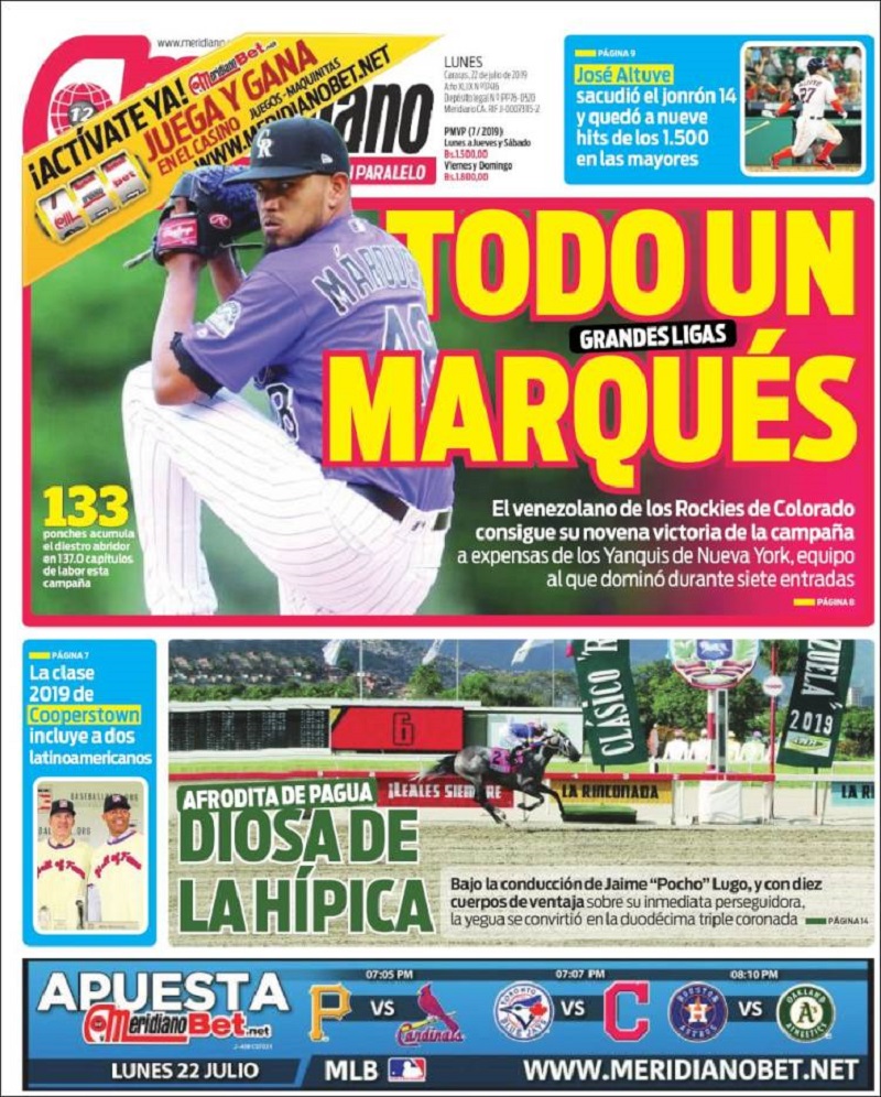 Así titulan los medios impresos venezolanos este lunes 22 de julio Así titulan los medios impresos venezolanos este lunes 22 de julio
