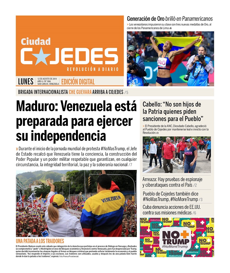Estas son las portadas de los medios impresos venezolanos este 12 de agosto