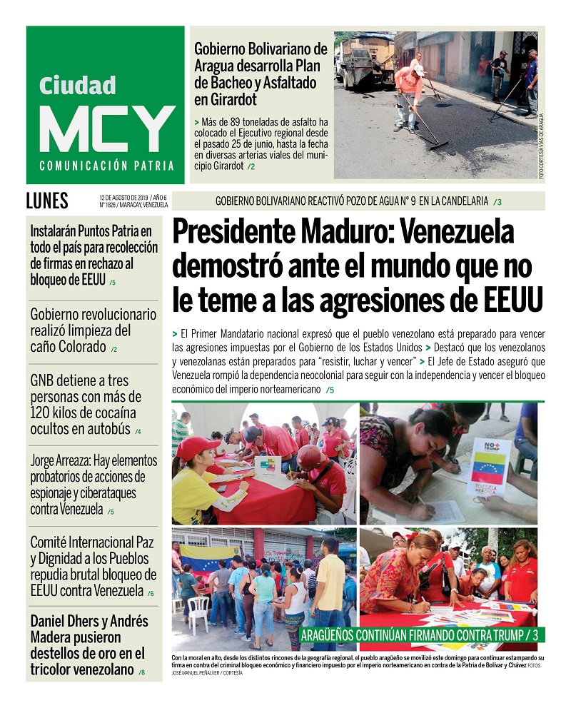 Estas son las portadas de los medios impresos venezolanos este 12 de agosto