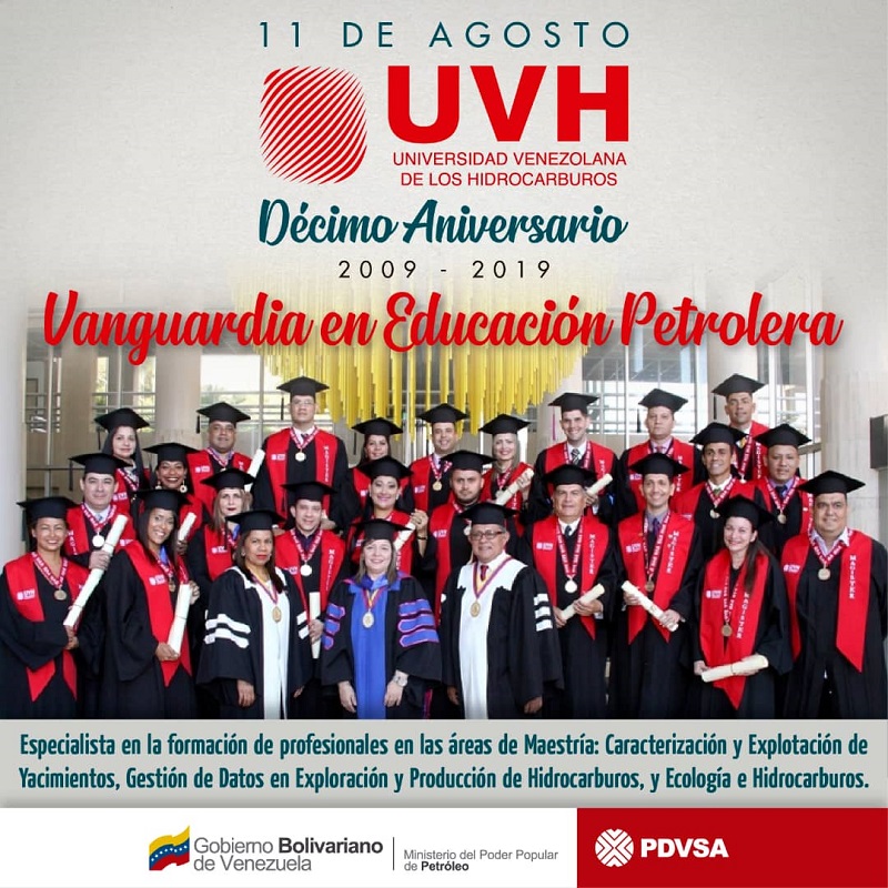 Universidad Venezolana de los Hidrocarburos celebra su décimo aniversario (Foto UVH)