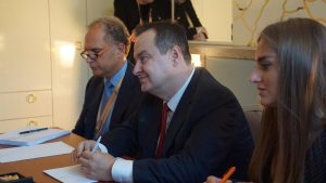 Canciller venezolano, Jorge Arreaza, y el ministro de Asuntos Exteriores de Serbia, Ivica Dačić, revisaron avances de proyectos conjuntos y la cooperación en los organismos multilaterales