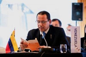 Vicemin. para Temas Multilaterales, Alexander Yánez, en I Reunión de Ministras y Ministros de Relaciones Exteriores de Andorra