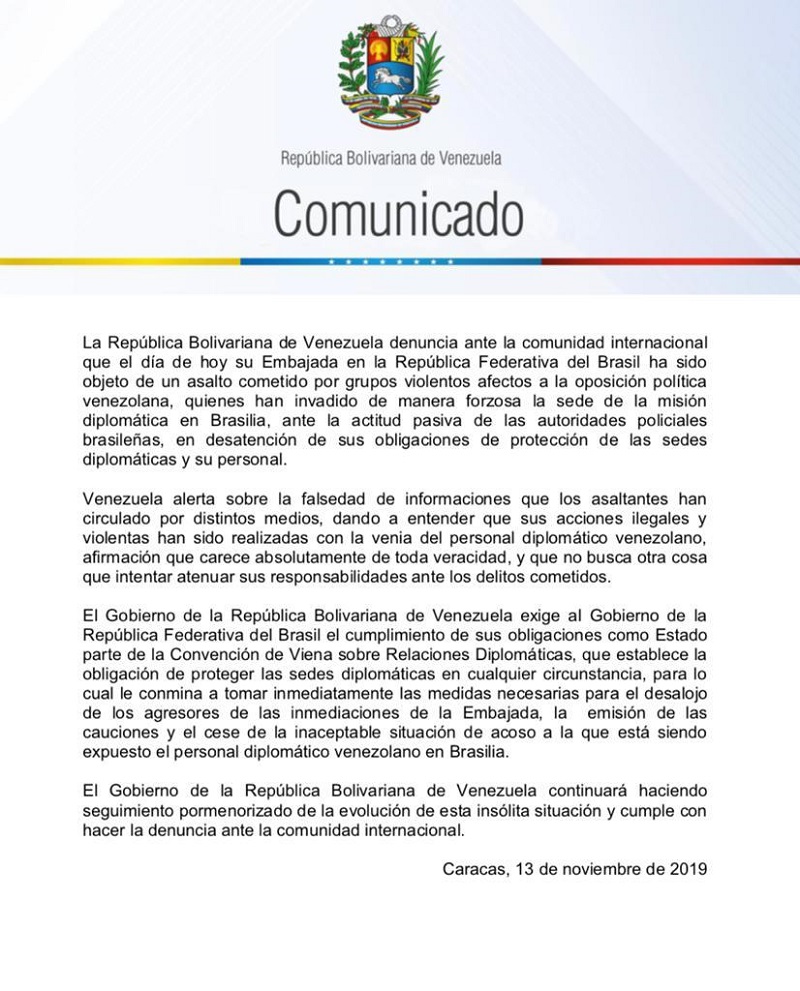Comunicado por MPPRE