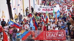 Marcha Nacional contra el Fascismo y el Golpismo, promovido por el gobierno de EE.UU. en Bolivia y en Venezuela