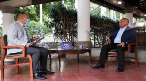 Diosdado Cabello en el programa "Aquí con Ernesto" tras superar la COVID-19