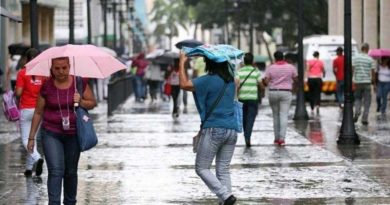 Inameh pronostica precipitaciones dispersas de corta duración